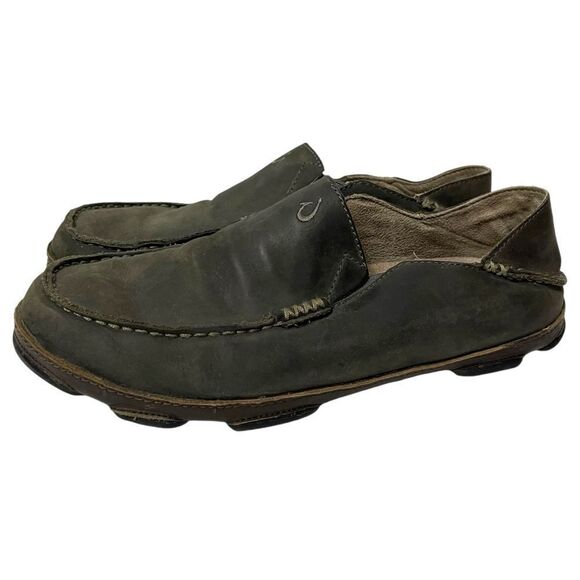 OLUKAI Men’s Moloa Leather Slippers 9.5 main image 9